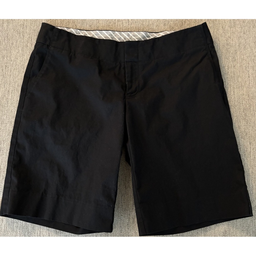 Gap Womens Chino Shorts Black Flat Front Stretch Comfort Lightweight Classic 8